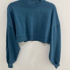 Gymshark Teal Cropped Sweatshirt